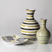 Stig Lindberg for Gustavsberg, Sweden, group of faiance vessels