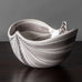 Stig Lindberg for Gustavsberg, Sweden,  "Faience" earthenware bowl with gray stripes J1462