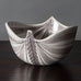 Stig Lindberg for Gustavsberg, Sweden,  "Faience" earthenware bowl with gray stripes J1462