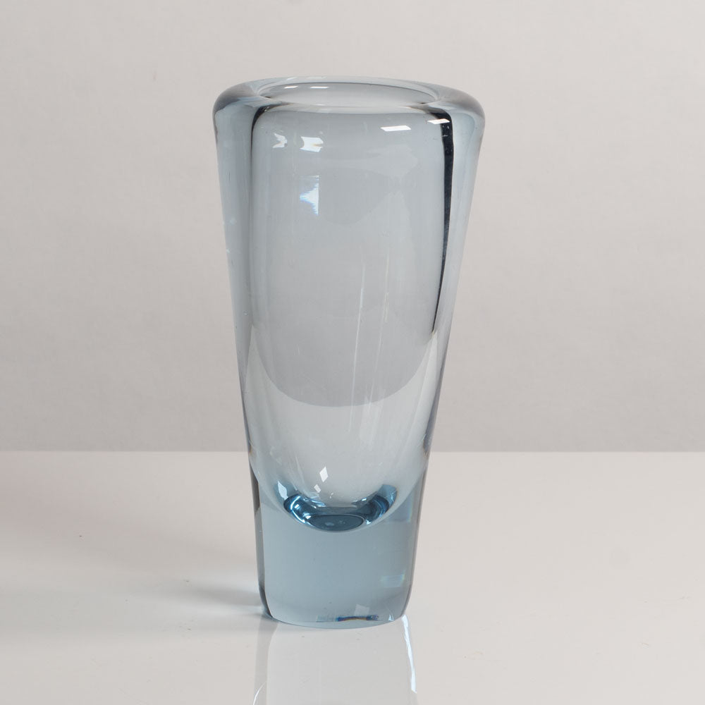Per Lutken for Holmegaard, Denmark, conical vase in pale blue glass M5490