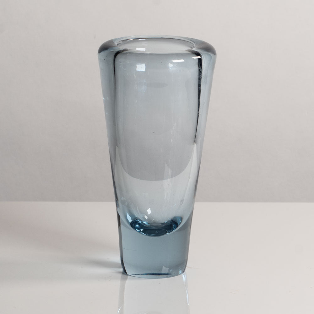 Per Lutken for Holmegaard, Denmark, conical vase in pale blue glass M5490