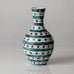 Stig Lindberg for Gustavsberg, Sweden, faiance vase with black, green and white decoration L3091