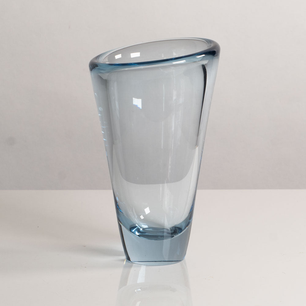 Per Lutken for Holmegaard, Denmark, conical vase in pale blue glass M5509