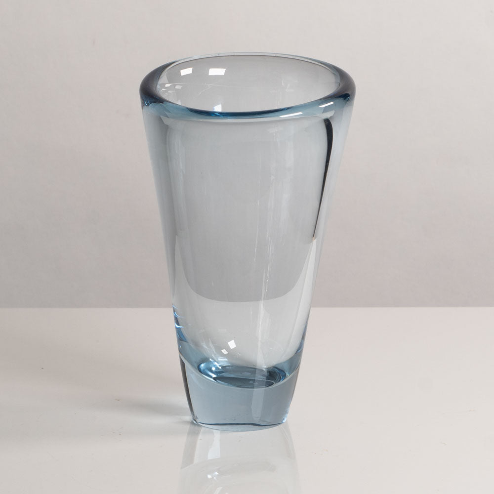 Per Lutken for Holmegaard, Denmark, conical vase in pale blue glass M5509