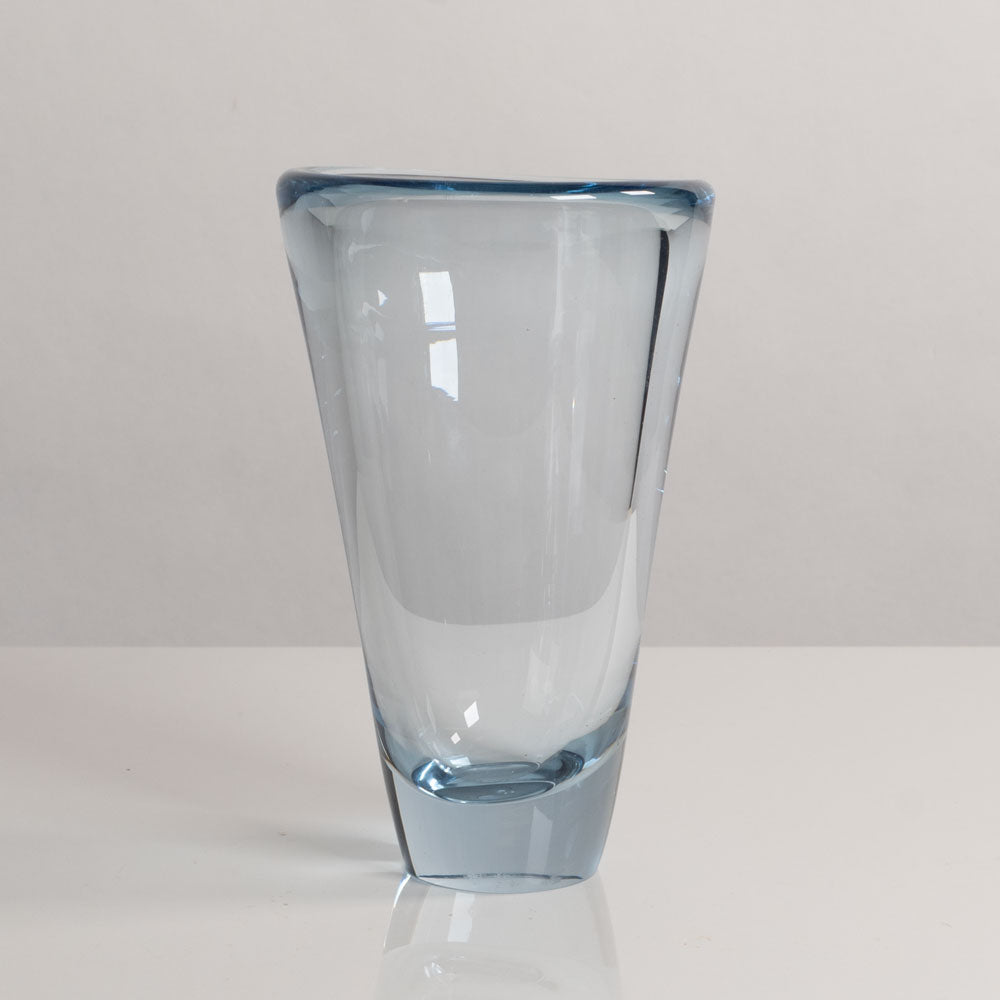 Per Lutken for Holmegaard, Denmark, conical vase in pale blue glass M5509