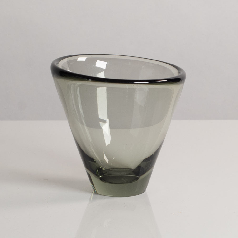 Per Lutken for Holmegaard, Denmark, conical vase in gray glass M5553