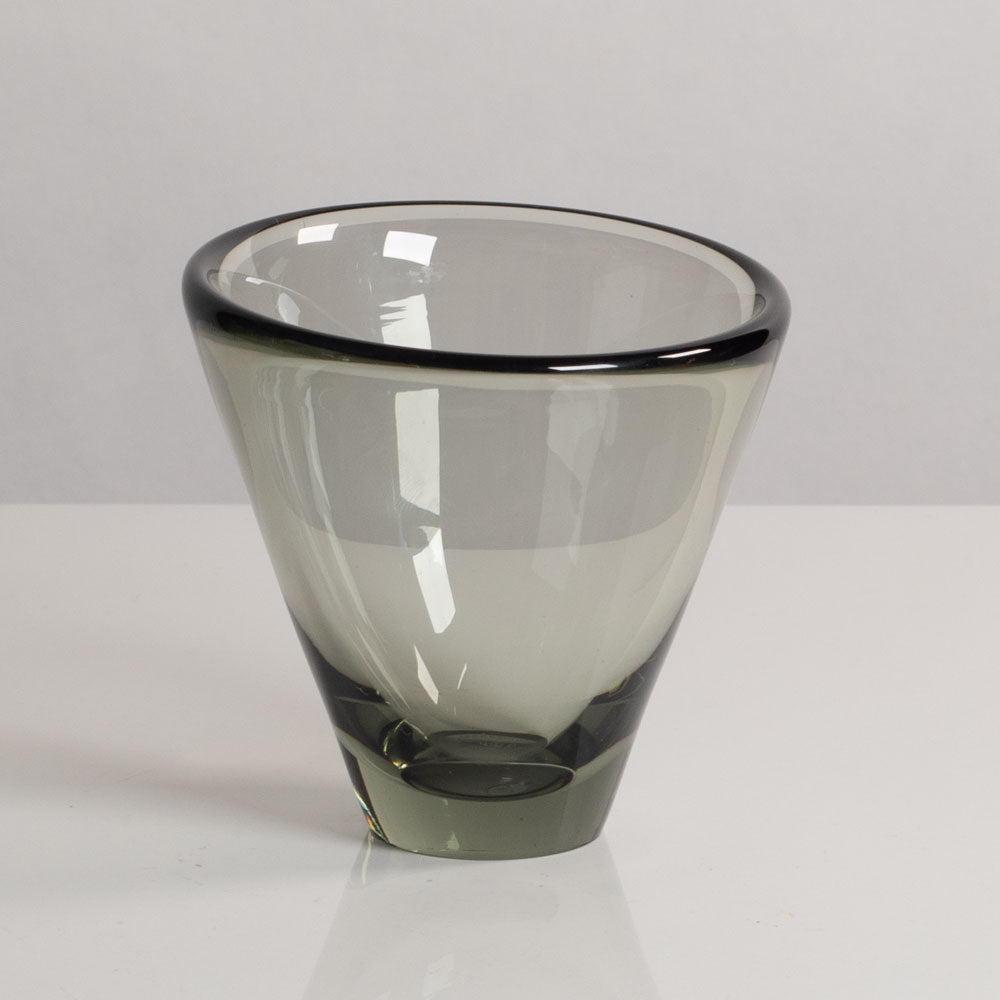 Per Lutken for Holmegaard, Denmark, conical vase in gray glass M5553