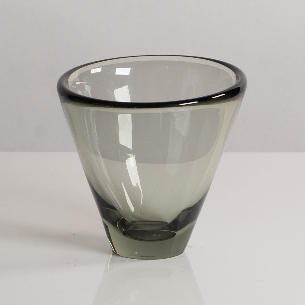 Per Lutken for Holmegaard, Denmark, conical vase in gray glass M5553