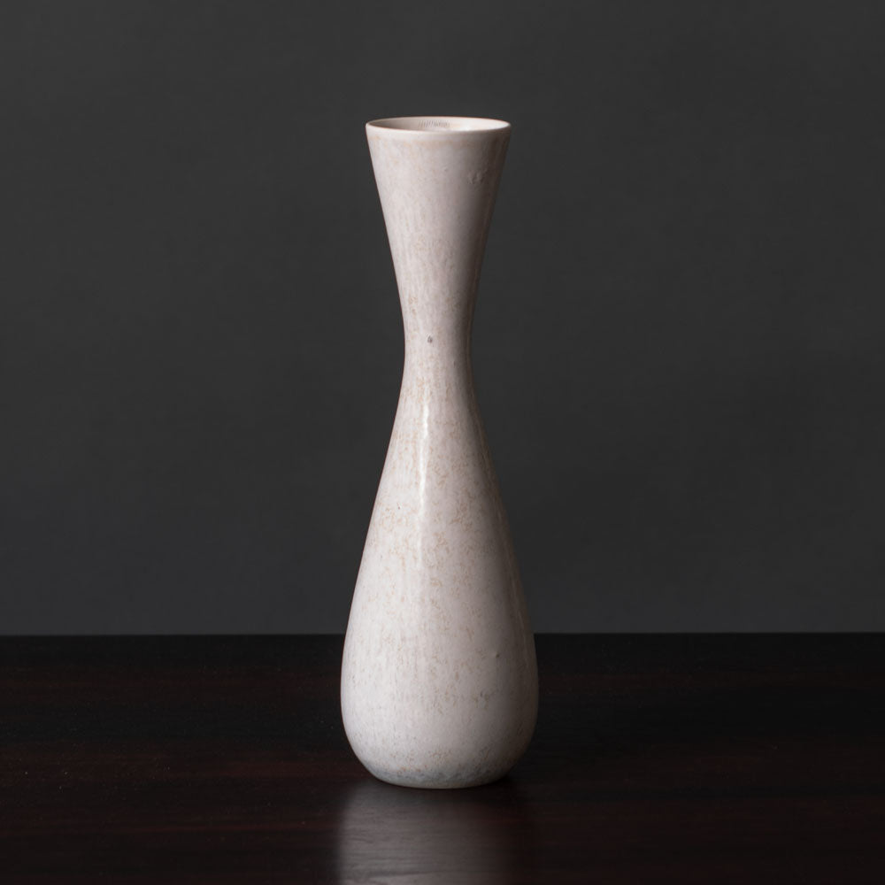 Carl Harry Stålhane for Rörstrand, Sweden, stoneware vase with white haresfur glaze L3275