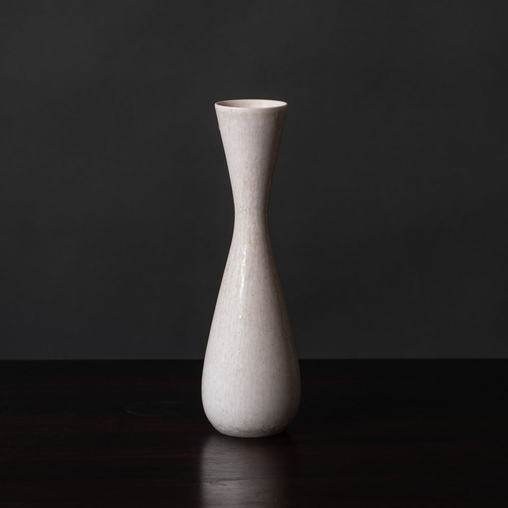 Carl Harry Stålhane for Rörstrand, Sweden, stoneware vase with white haresfur glaze L3275