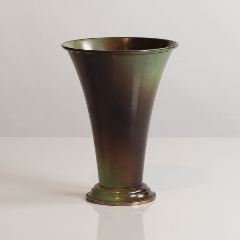 Ystad Brons, Sweden, bronze flaring vase L3794