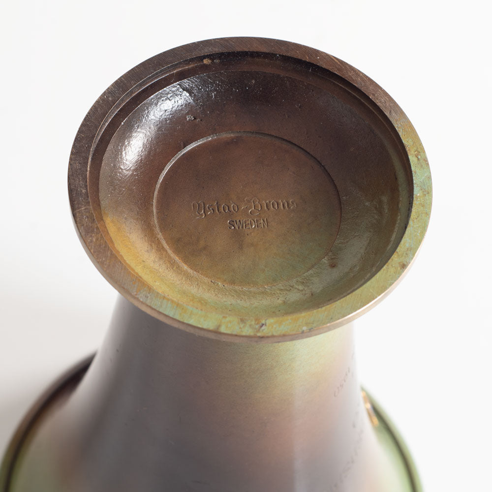 Ystad Brons, Sweden, bronze flaring vase L3794
