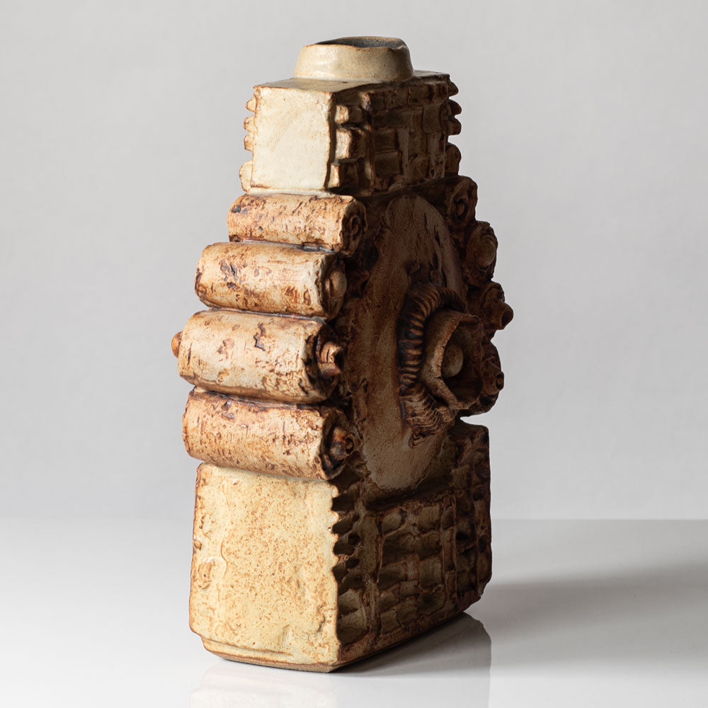 Bernard Rooke, UK, stoneware vase with pale brown glaze K2620