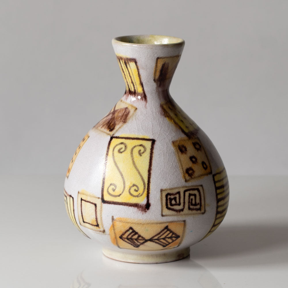 Guido Gambone, own studio, Italy, unique earthenware vase L3409