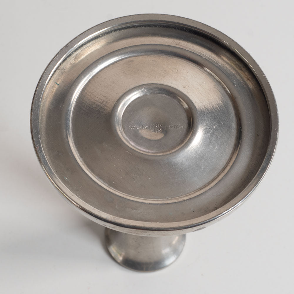 Sweden, pewter candle stick with stag motif M4193