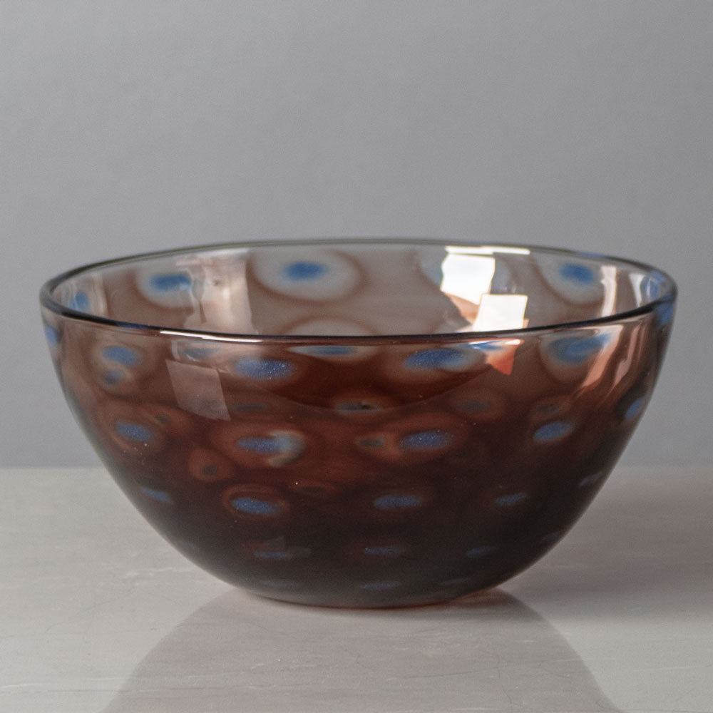 Vicke Lindstrand for Kosta, Sweden, unique "Colora" glass bowl