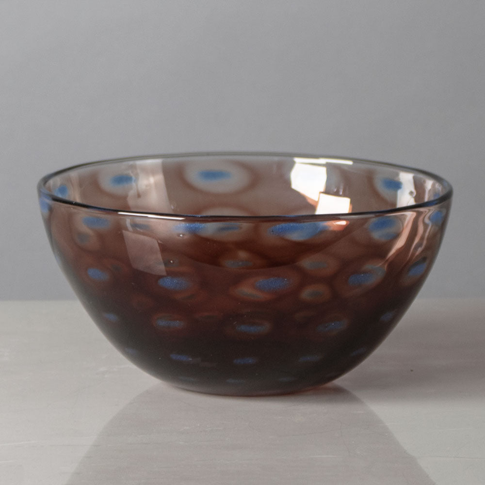 Vicke Lindstrand for Kosta, Sweden, unique "Colora" glass bowl
