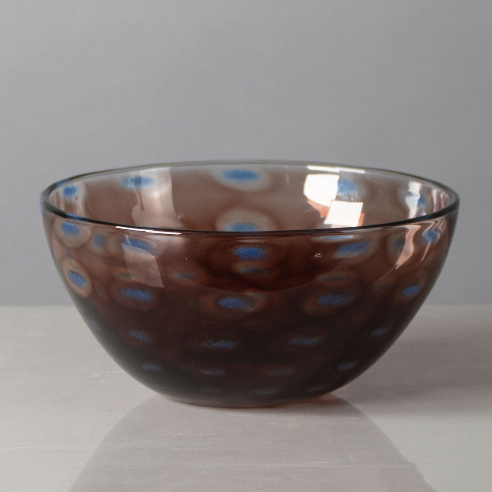 Vicke Lindstrand for Kosta, Sweden, unique "Colora" glass bowl