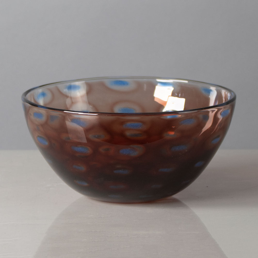 Vicke Lindstrand for Kosta, Sweden, unique "Colora" glass bowl