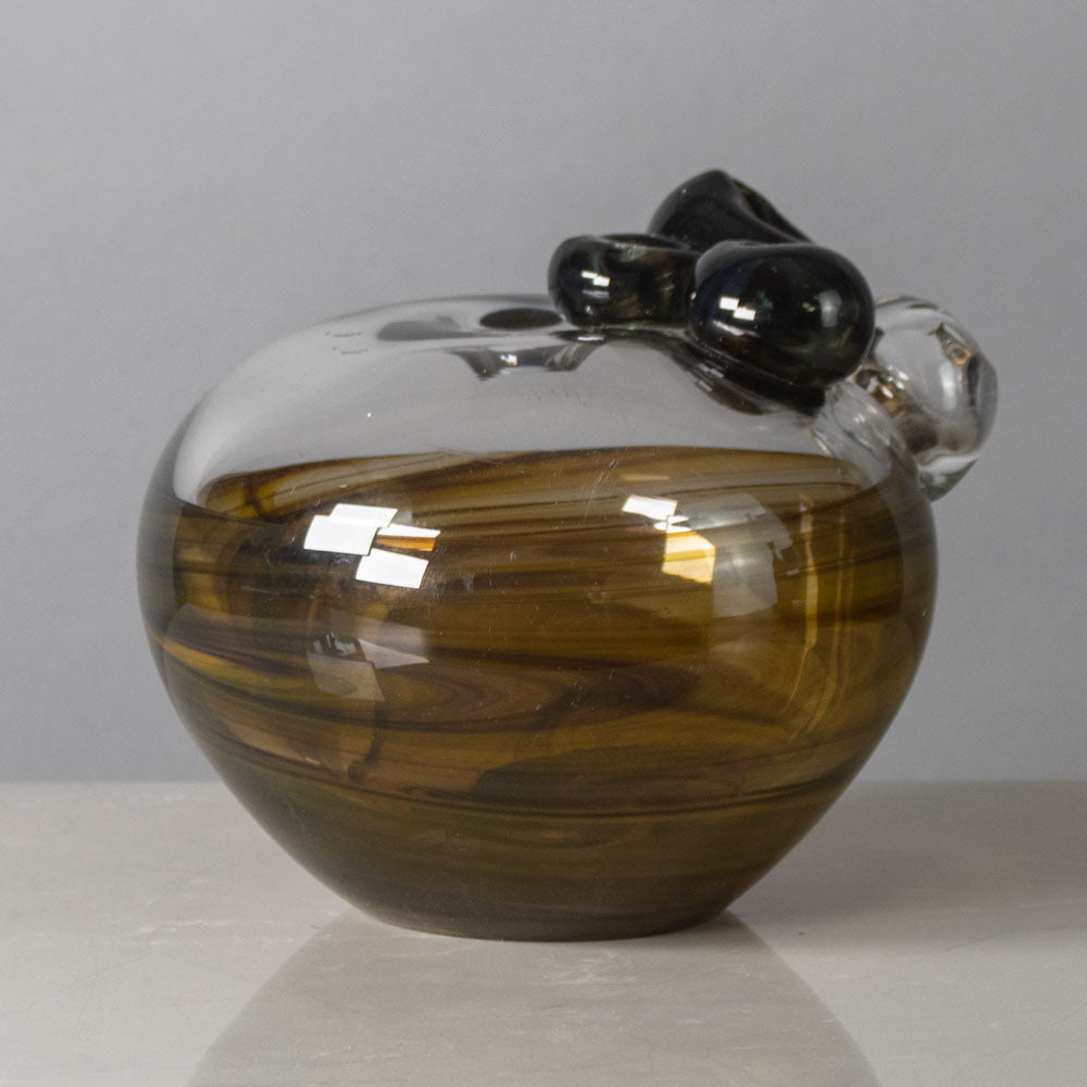 Michael Bang for Holmegaard, Denmark, unique sculptural glass vase J1466