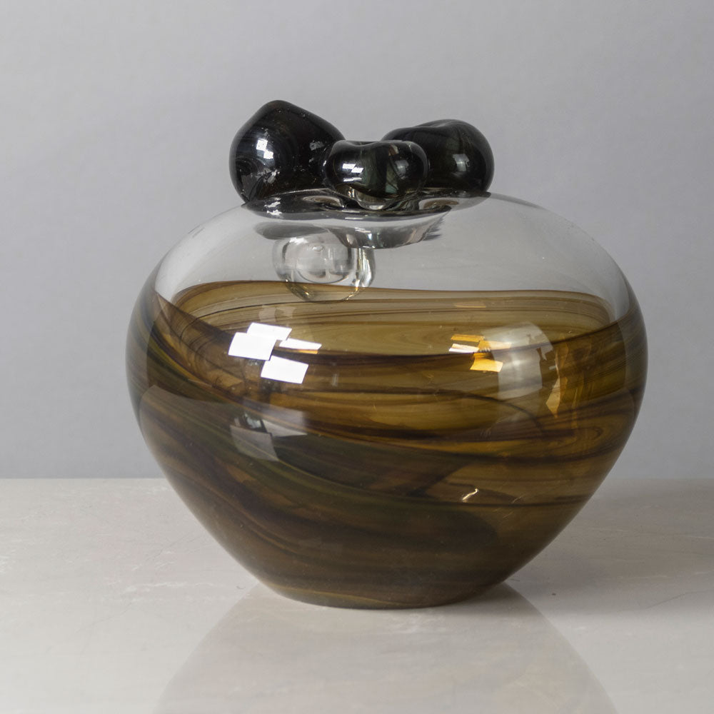 Michael Bang for Holmegaard, Denmark, unique sculptural glass vase J1466