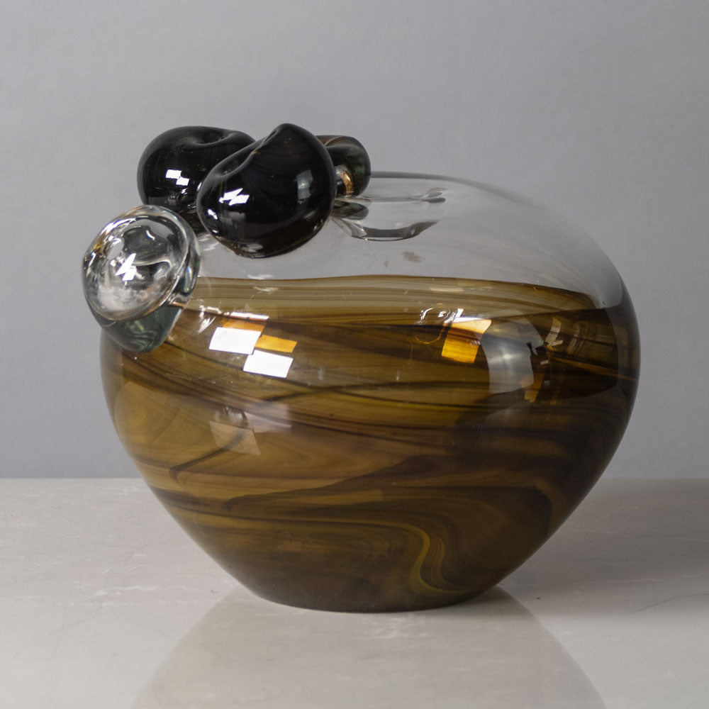 Michael Bang for Holmegaard, Denmark, unique sculptural glass vase J1466