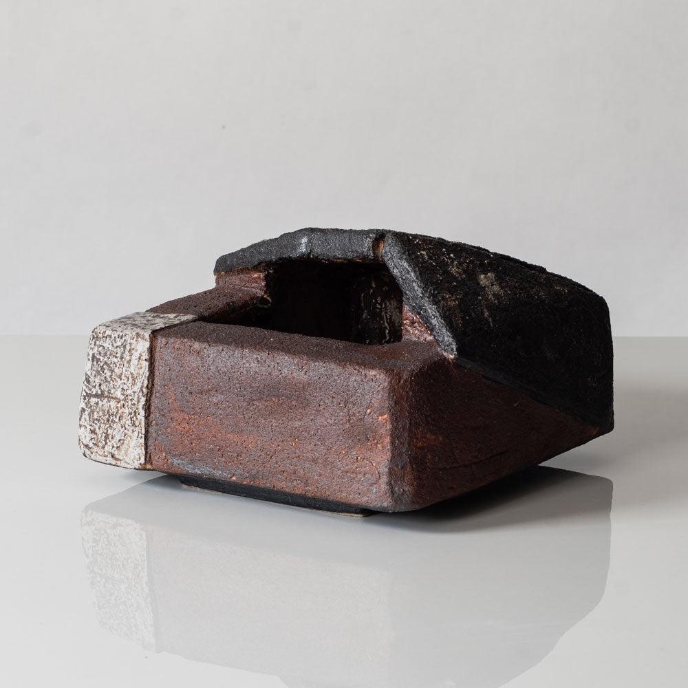 Gerald Weigel, Germany, sculptural vase with brown matte glaze K2882