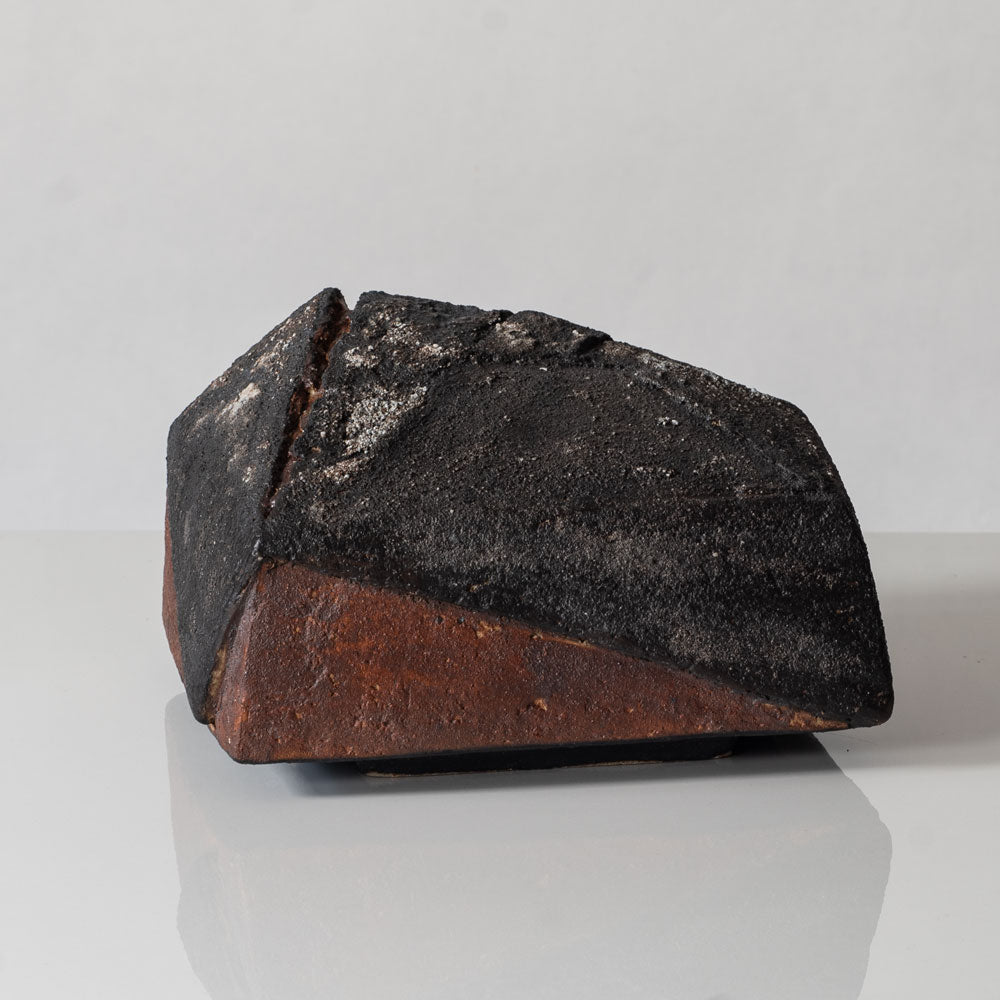 Gerald Weigel, Germany, sculptural vase with brown matte glaze K2882