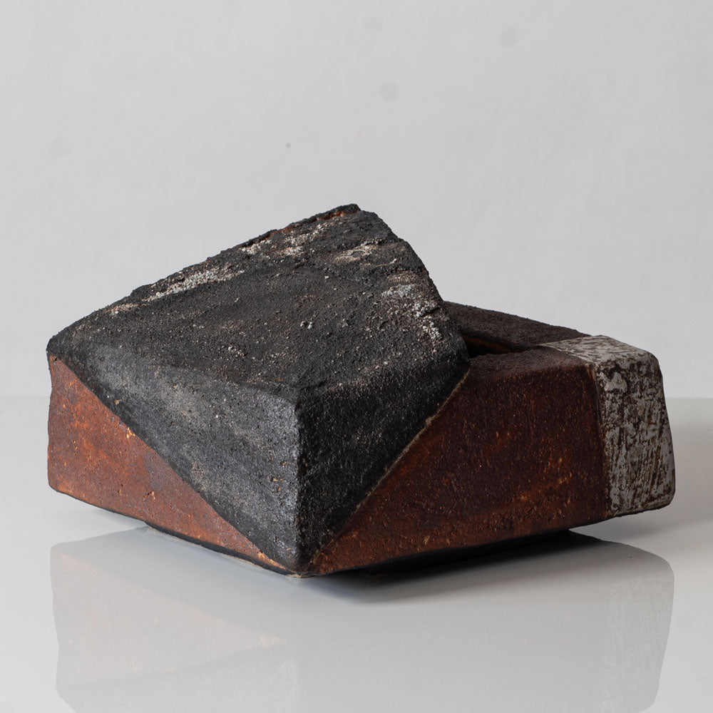 Gerald Weigel, Germany, sculptural vase with brown matte glaze K2882