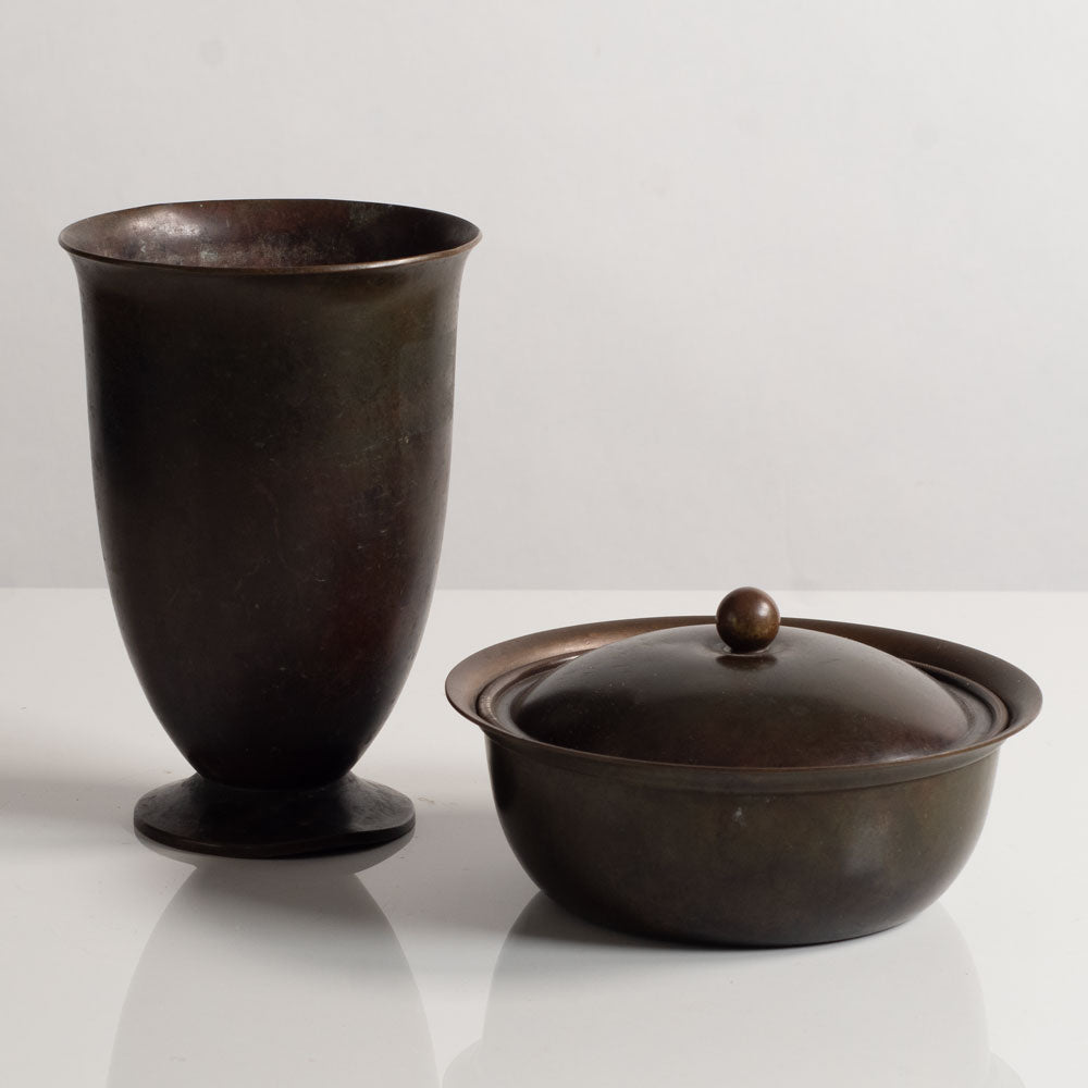 Two light bronze items by Just Andersen, Denmark