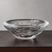 Vicke Lindstrand for Kosta, clear glass bowl with engraved figures J1452