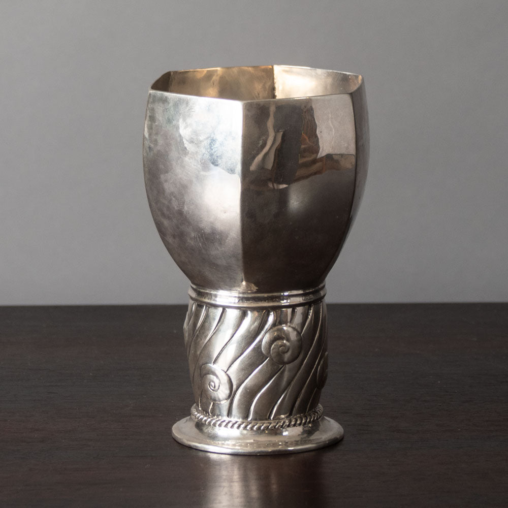 Thorvald Nielsen Meier, Denmark, silver goblet-shaped vase J1496