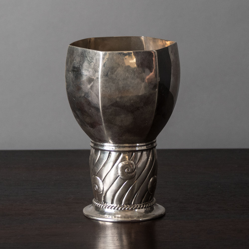 Thorvald Nielsen Meier, Denmark, silver goblet-shaped vase J1496