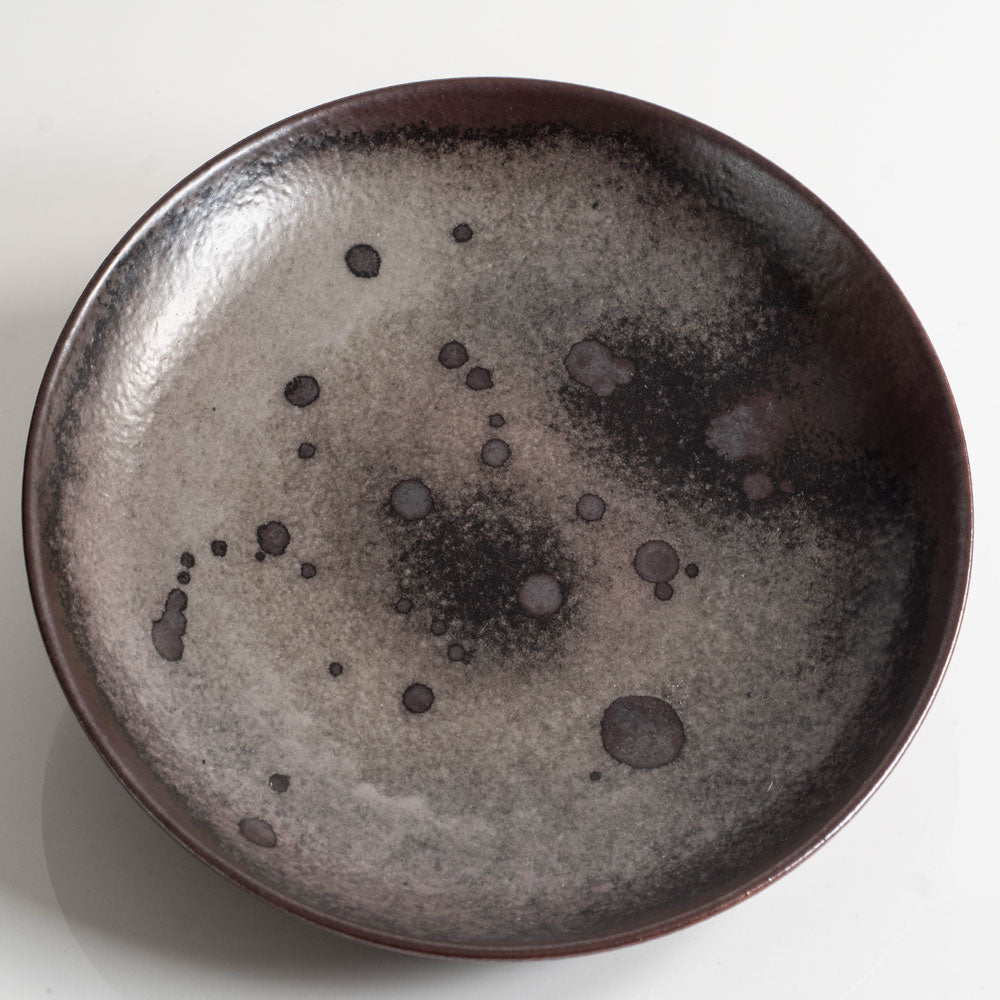 Liisa Hallamaa for Arabia, Finland, unique stoneware bowl with brown glaze M5459