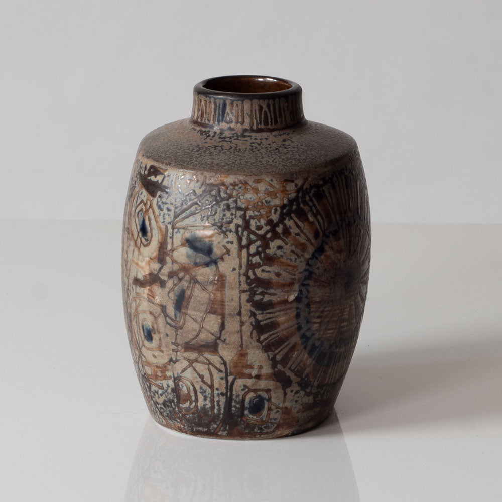 Nils Thorsson for Royal Copenhagen "Baca" vase in brown L3032