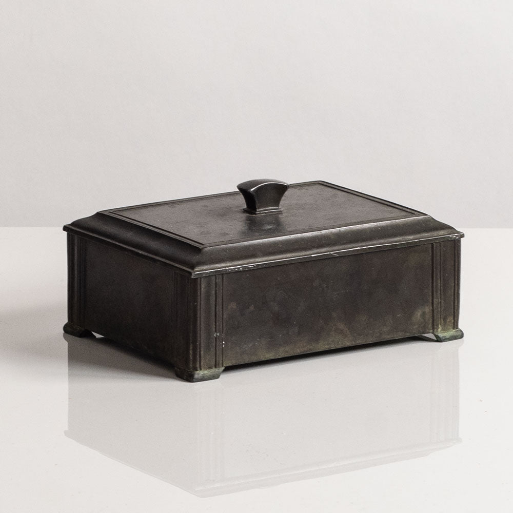 Just Andersen, Denmark, lidded box in disko metal M5511
