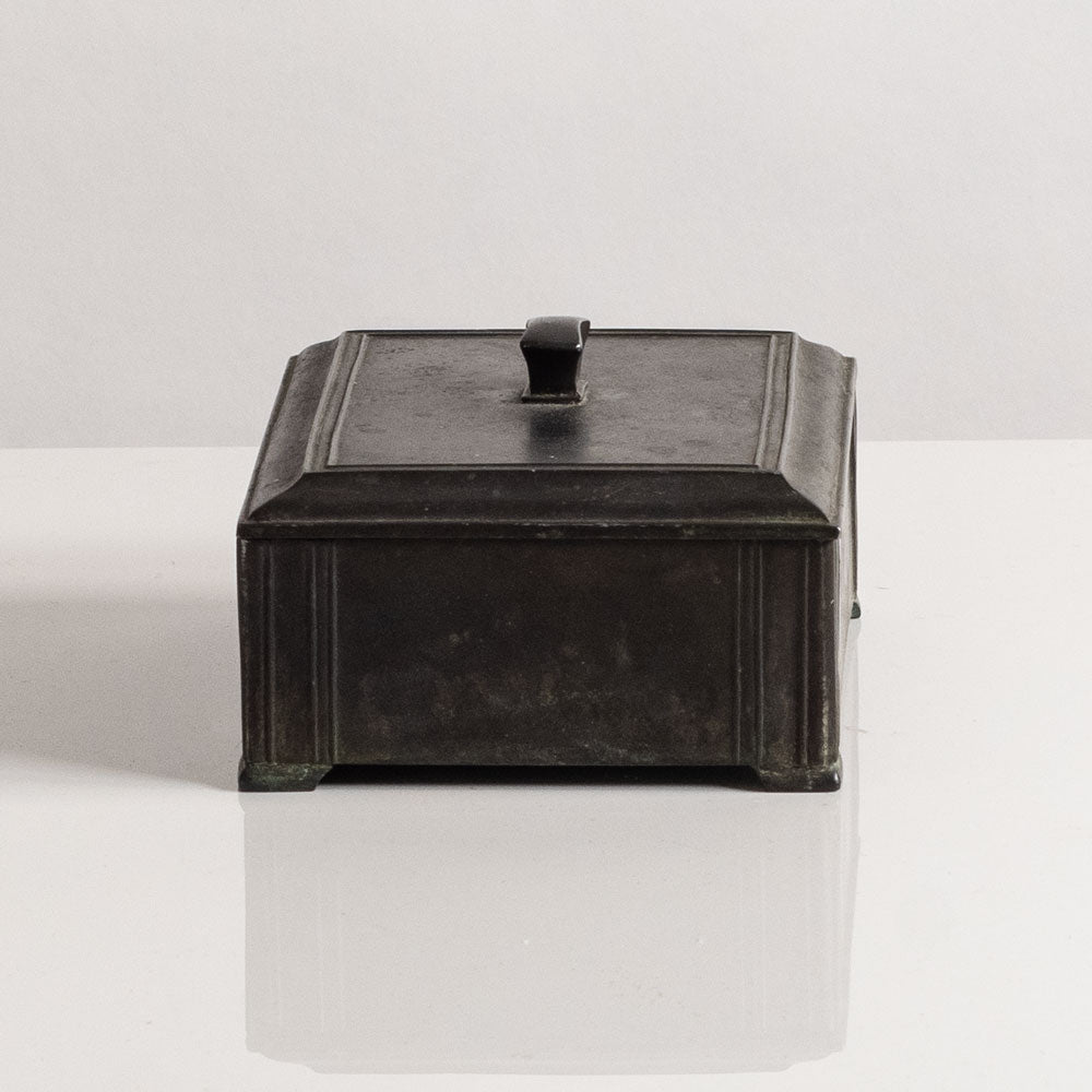 Just Andersen, Denmark, lidded box in disko metal M5511