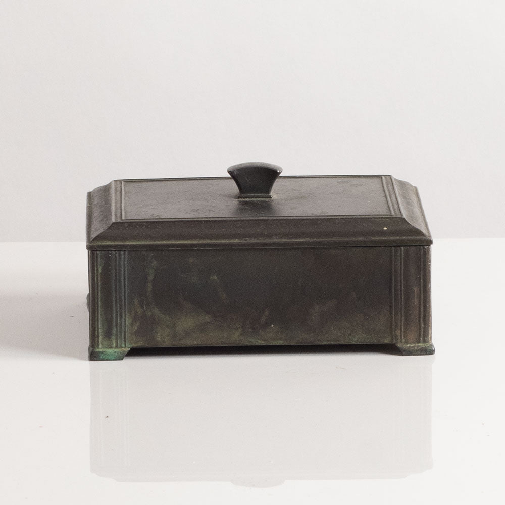 Just Andersen, Denmark, lidded box in disko metal M5511