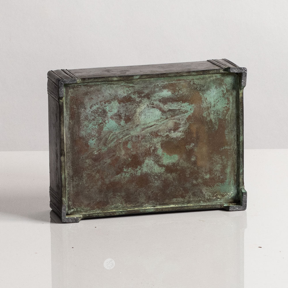 Just Andersen, Denmark, lidded box in disko metal M5511