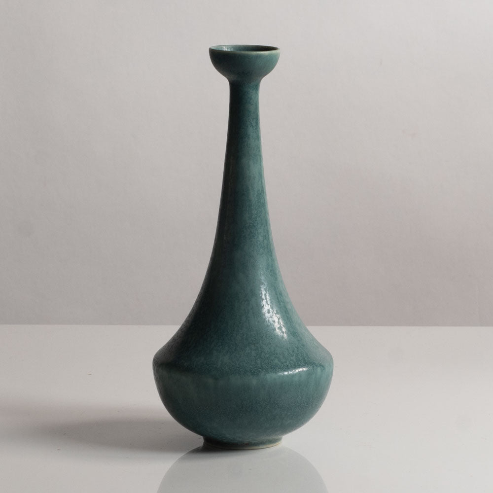 Gunnar Nylund for Rörstrand, Sweden, stoneware vase with green crystalline glaze M5512
