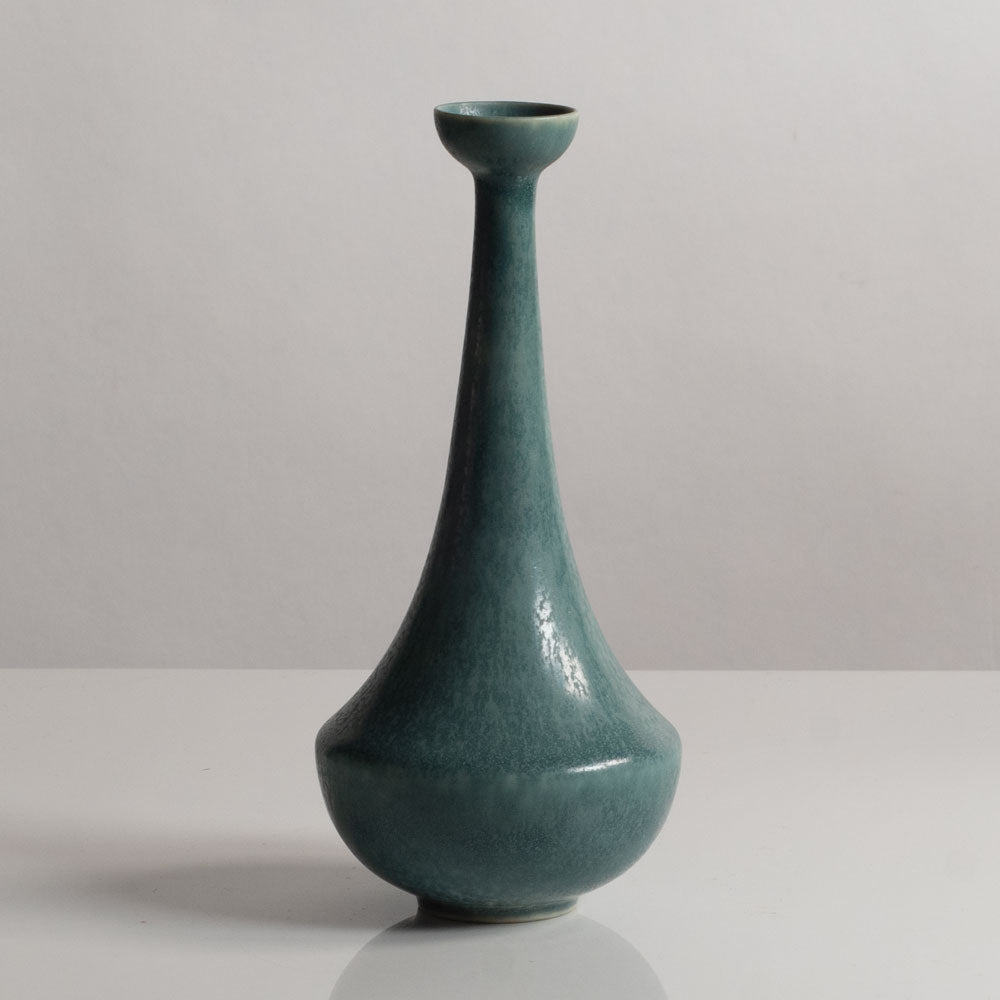 Gunnar Nylund for Rörstrand, Sweden, stoneware vase with green crystalline glaze M5512