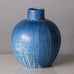 Eva Jancke Bjork for Bo Fajans, stoneware vase with matte blue glaze J1436