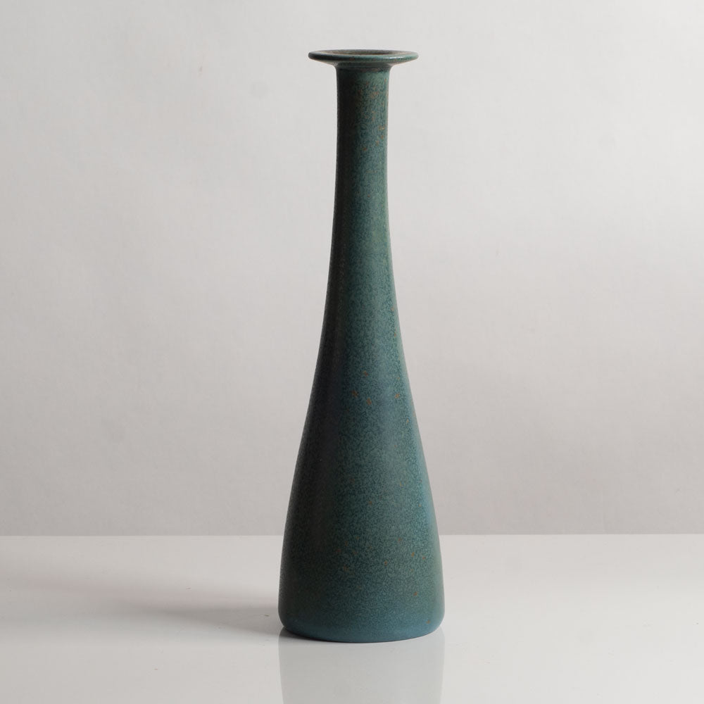 Gunnar Nylund for Rörstrand, Sweden, stoneware vase with green crystalline glaze M5574