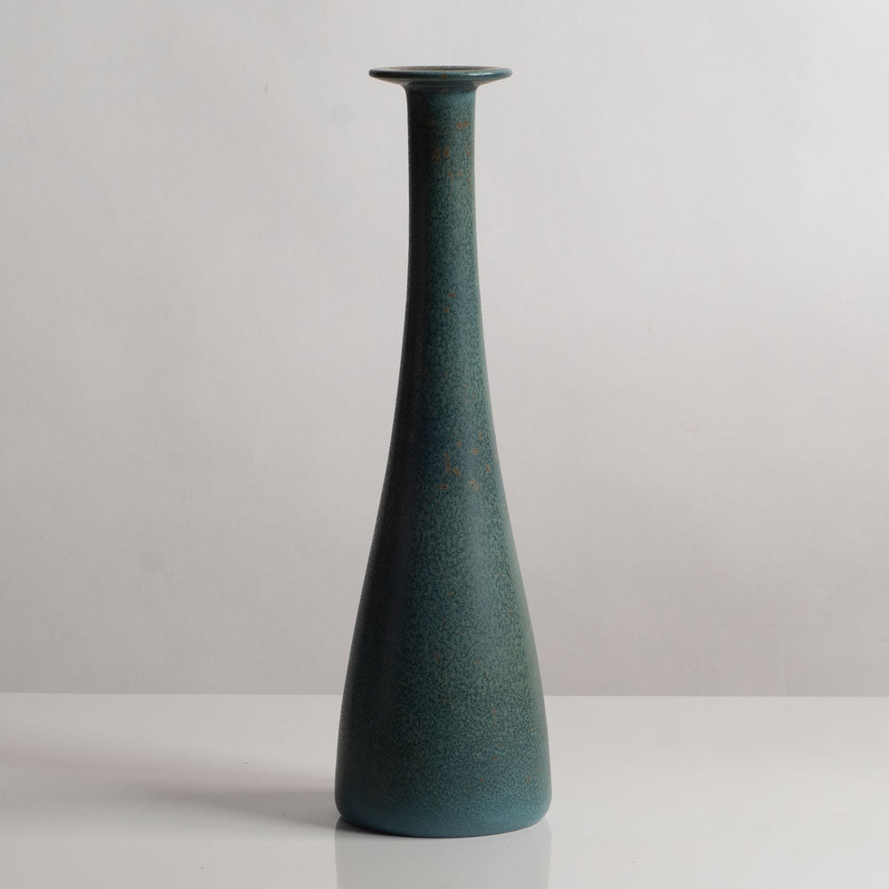 Gunnar Nylund for Rörstrand, Sweden, stoneware vase with green crystalline glaze M5574