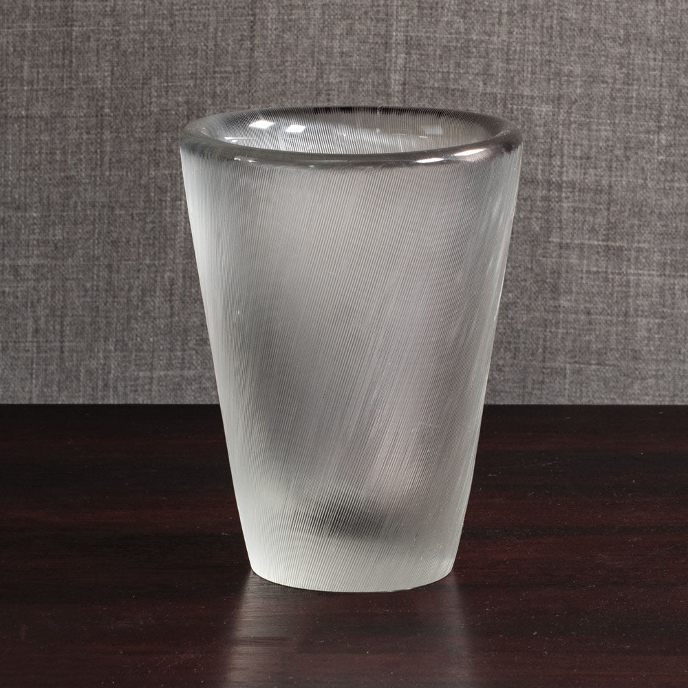 Tapio Wirkkala for Iittala, Finland, engraved glass vase M5520