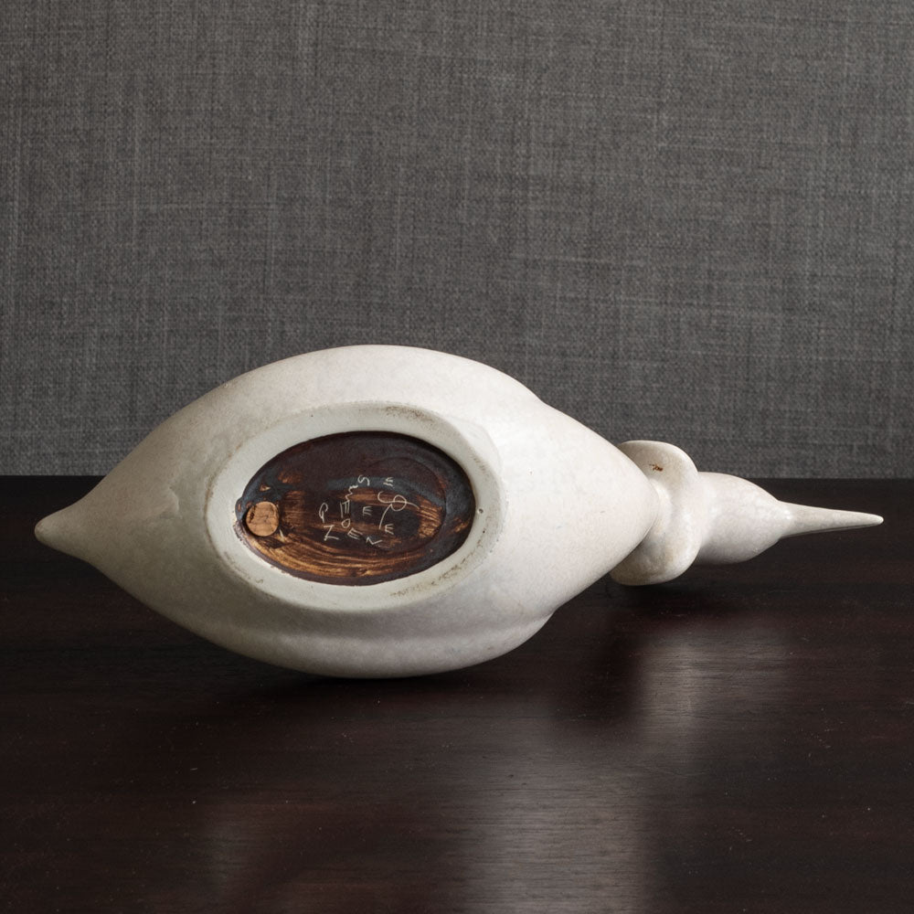 Gunnar Nylund for Rorstrand, stoneware grebe with white glaze M5506