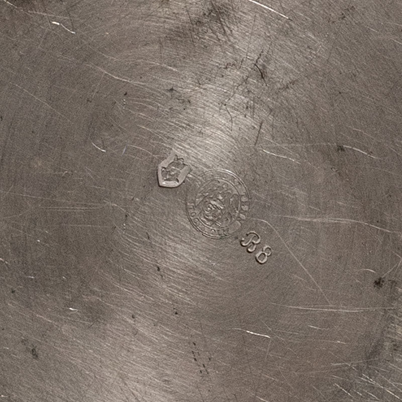 Nils Fougstedt for Svenskt Tenn, Sweden, pewter art deco platter with birds L3057