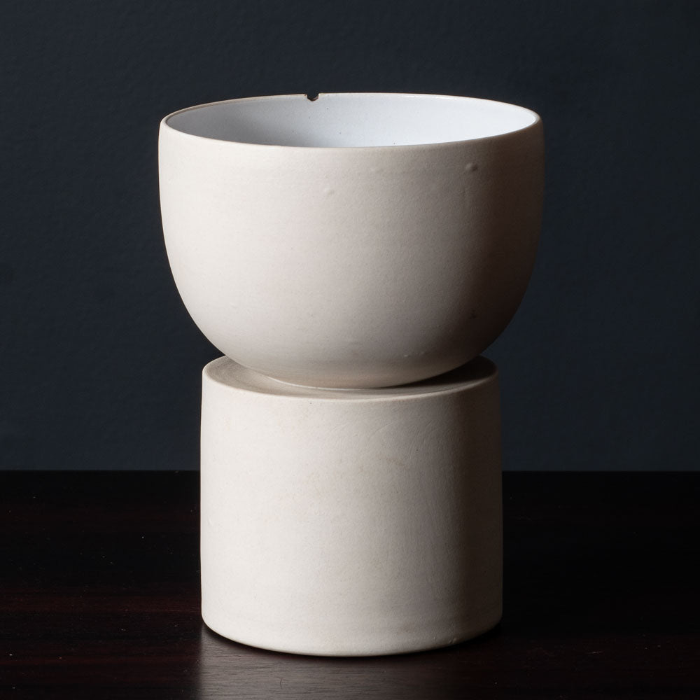 Gordon Baldwin, UK, unique stoneware bowl on pedestal L3456