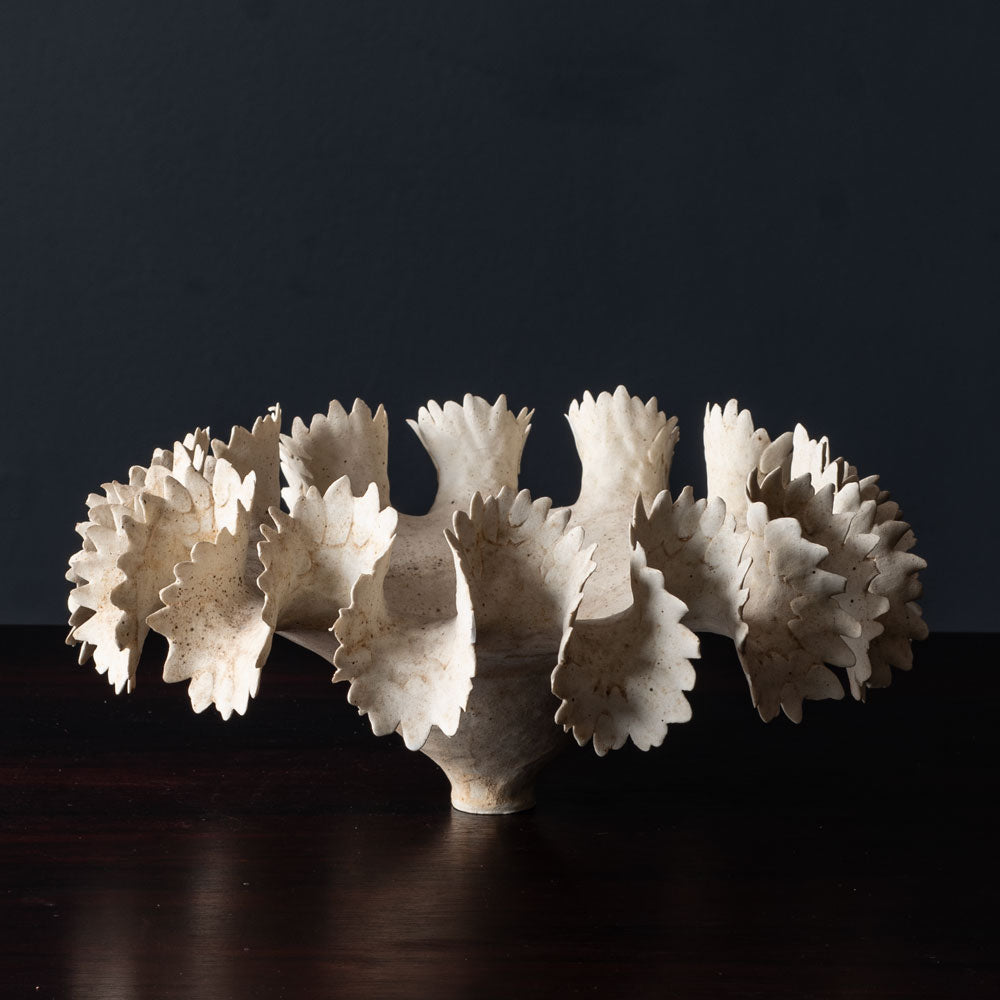 Ursula Morley Price, unique stoneware sculptural bowl L3451