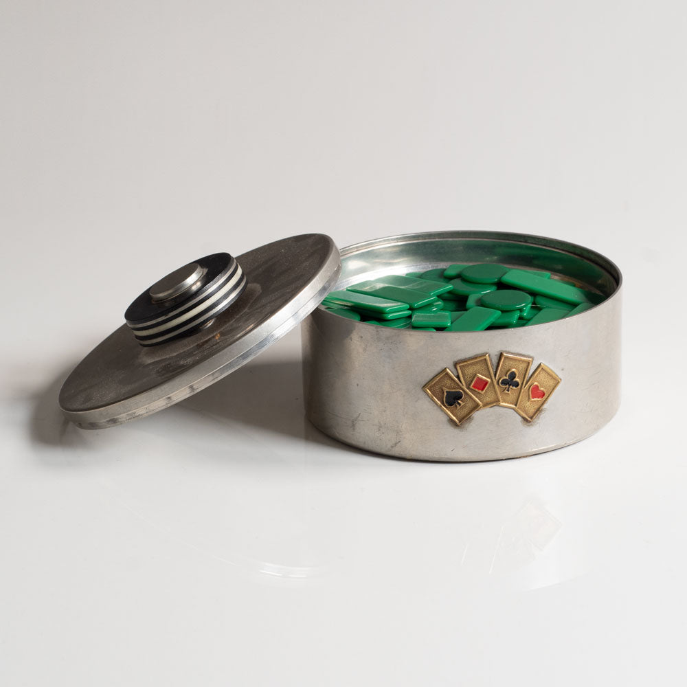K.E&Co, Swedish, decorated lidded game jar, M4149